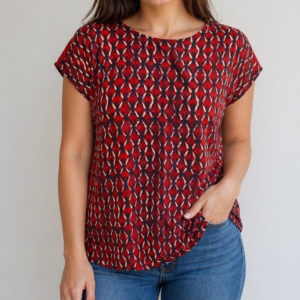 Ruby‎ Rhythm Geo Print Blouse Women's Small